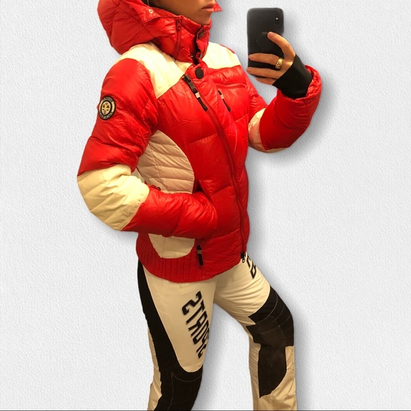 🎁 Rossignol JCC red down ski snowboard jacket S - Picture 6 of 6